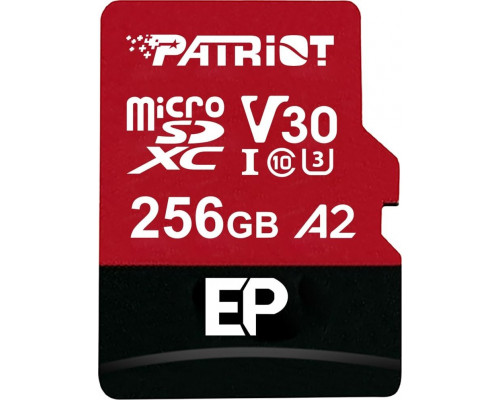 SD  Patriot EP Pro A2 MicroSDXC 256 GB Class 10 UHS-I/U3 A2 V30 (PEF256GEP32MCX)