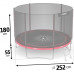 Garden Trampoline Neo-Sport Garden Trampoline 8ft/252cm With outer mesh i drabinką