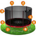 Garden Trampoline Neo-Sport Garden Trampoline 8ft/252cm With outer mesh i drabinką