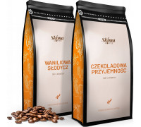 SkimaCoffee Zestaw 1kgX2 CZEKOLADOWA PRZYJEMNOŚĆ/WANILIOWA SŁODYCZ Świeżo Palona do ekspresu