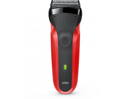Braun Series 3 300s, Foil shaver, 2 SensoFoil, Black, Red, LED, Battery, Nickel-Metal Hydride (NiMH)