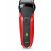 Braun Series 3 300s, Foil shaver, 2 SensoFoil, Black, Red, LED, Battery, Nickel-Metal Hydride (NiMH)