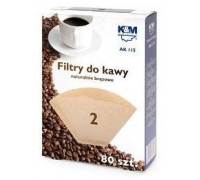 FILTR DO KAWY K&M AK115 Rozmiar 2, 80 szt