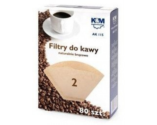 FILTR DO KAWY K&M AK115 Rozmiar 2, 80 szt