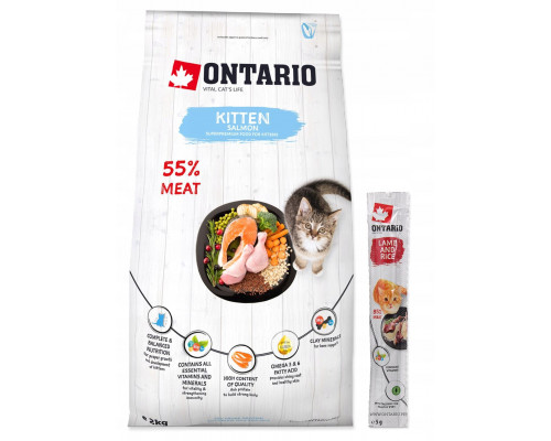 Ontario Kitten lašiša 2kg (Kačiukams su lašiša)