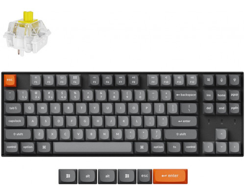 Keychron K8 Max Wireless - US išdėstymas - Hot-Swappable Super Banana (K8M-H4) Mechaninė Belaidė Žaidimų Klaviatūra