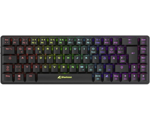 Sharkoon Gaming Tastatur PureWriter W65  schwarz-rot      DE