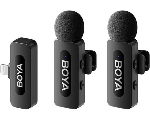 Boya BY-V2 V2.0 Ultra compact 2.4GHz wireless mic for lightning devices - 2TX+1RX