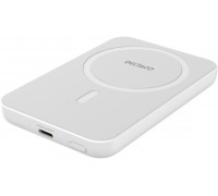 Išorinė baterija 5000 mAh DELTACO, bevielis įkrovimas, PD 20 W,magnetas,baltas / PB-Q1006 / 1903253
