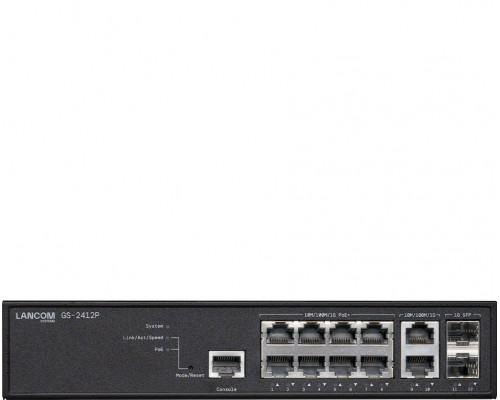 GS-2412P  L2+ Gigabit Ethernet (10/100/1000) Support PoE Black