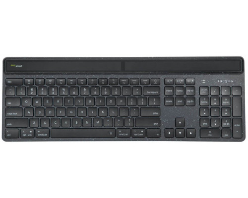 Targus EcoSmart - Tastatur - nachhaltige Energiegewinnung - full size - antimicrobial - hintergrundbeleuchtet - kabellos - Bluetooth 5.0 - QWERTY - Spanisch - Schwarz - recycelte Verpackung
