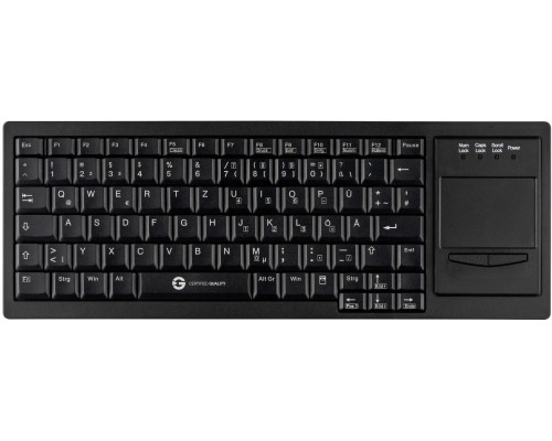 Gett GETT Cleantype Xtra Touch WL bezprzewodowa klawiatura z touchpadem kolor czarny układ DE