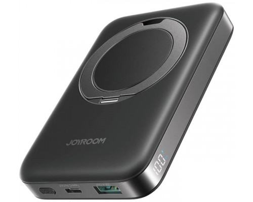 Magnetyczny bezprzewodowy powerbank Joyroom JR-PBM12 22,5W z uchwytem (black)