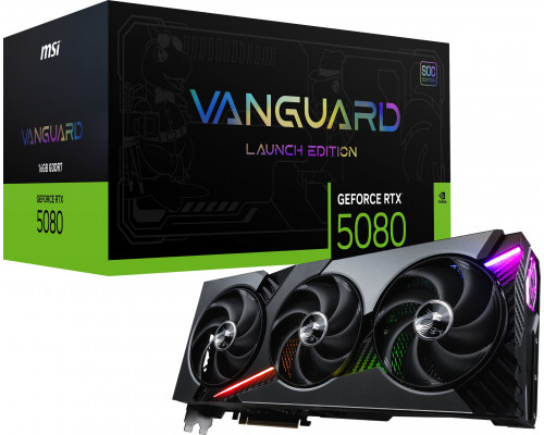 MSI GeForce RTX 5080 16G VANGUARD SOC LAUNCH EDITION graphics card