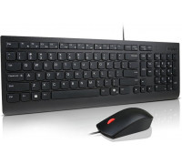 Lenovo Essential Wired Combo - Tastatur-und-Maus-Set - 2,5-Zonen-Layout - USB - QWERTZ - Deutsch - Schwarz