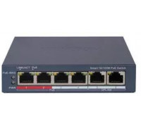 Hikvision DS-3E1106P-EI Netzwerk-Switch Managed Fast Ethernet (10/100) Power over Ethernet (PoE) Grau (DS-3E1106P-EI)