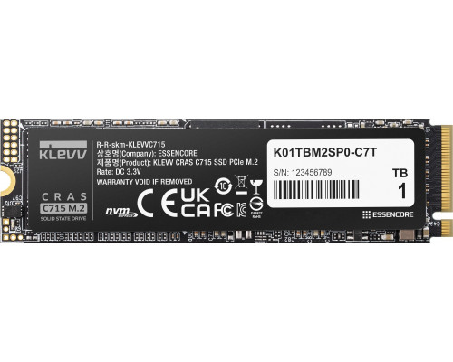 SSD Usorteret 1 TB KLEVV C715 M.2 2280 PCIE Gen3 NVME (K01TBM2SP0-C7T)