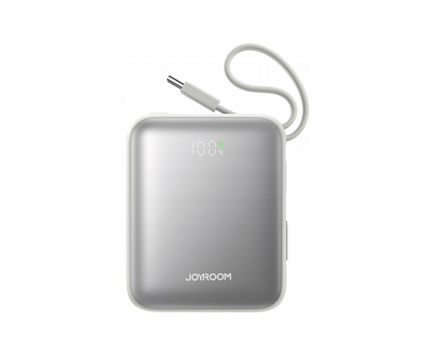 Joyroom JR-PBF27 10000mAh 22.5W with a built-ini kablami USB-C i Lightning - biały