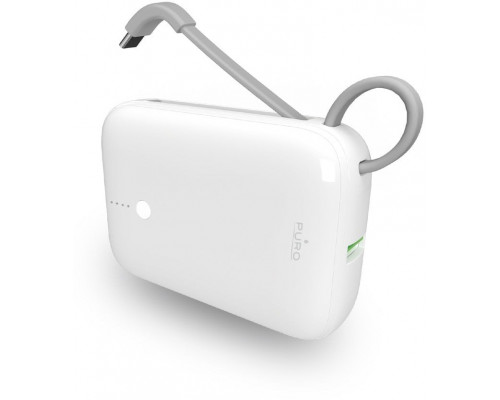 Puro Power Link 10 Plus 10000 mAh with a built-in kablem USB-C – biały