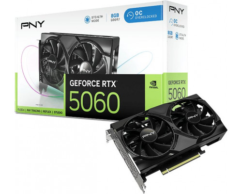 PNY GeForce RTX 5060 Overclocked Dual Fan 8GB GDDR7 DLSS4 (VCG50608DFXPB1-O)
