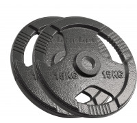 cast iron olympic zestaw 2x15kg, otwór 51mm, plate z uchwytami, REBEL ACTIVE