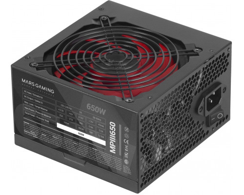 Mars Gaming MPIII650 Power Supply  ATX 650W