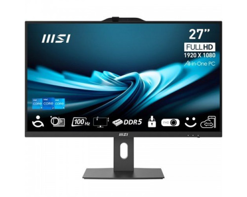 MSI PC AiO PRO AP272P 14M-867XEU, i5-14400, 27" FHD, Anti-Glare, Non-touch, 16GB, 512GB SSD, N/A, No OS, Black