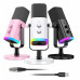 dynamiczny studyjny Fifine AM8P AMPLIGAME USB/XLR RGB różowy PnP