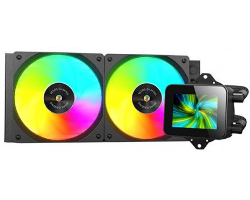 Mars Gaming MLVISION240 Liquid Cooling System with 360º LCD / TDP up to 500W