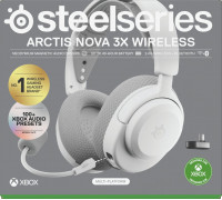Steelseries Arctis Nova 3X Zestaw słuchawkowy Bezprzewodowy Opaska na głowę Muzyka/dzień powszedni Bluetooth Biały