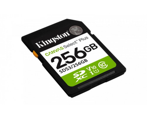SD  Kingston Canvas Select Plus SDXC 256 GB Class 10 UHS-I/U1 V10 (SDS3/256GB)