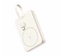 magnetic 10000mAh Ugreen PB760, wbudowany cable, 20W (beżowy)