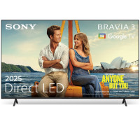 Sony K-43S3 109,2 cm (43") 4K Ultra HD Smart TV Wi-Fi Czarny