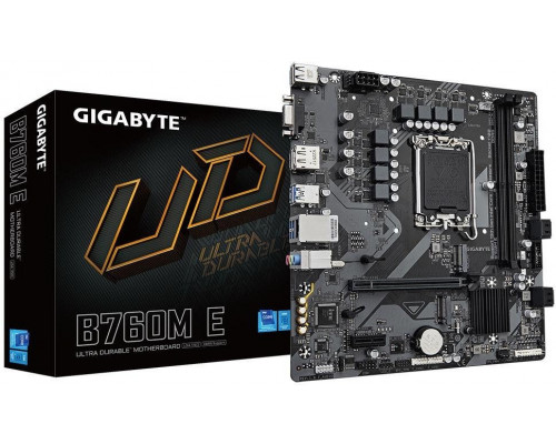 Mainboard GIGABYTE Intel B760 Express LGA1700 Micro-ATX Memory DDR5 Memory slots 2 B760ME1.0