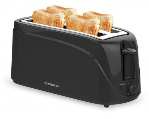 ORAVA HR-108 B topinkovač, 1200 W, 4 topinky, rozmrazování, automatické vypnutí, světelná signalizace