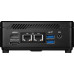 MSI CUBI N ADL S-225BEU komputer typu barebone Wielkość PC 0.5L Black N100