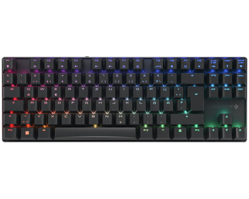 CHERRY XTRFY MX 8.2 - Tastatur - 80% - TKL - Hintergrundbeleuchtung - kabellos - Bluetooth 5.2, 2.4 GHz, USB-C - QWERTZ - Deutsch - Tastenschalter: CHERRY MX2A Brown - Schwarz