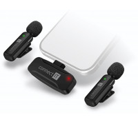 CONNECT IT ClipMic, 2x Bezdrátový Lavalier mikrofón s přijímačem, Lightning konektor, černá