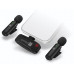 CONNECT IT ClipMic, 2x Bezdrátový Lavalier mikrofón s přijímačem, Lightning konektor, černá