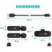 CONNECT IT ClipMic, 2x Bezdrátový Lavalier mikrofón s přijímačem, Lightning konektor, černá