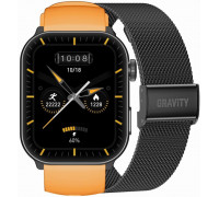 Smartwatch Męski GRAVITY GT28-2 Pasek + Bransoleta Pomarańczowo Black