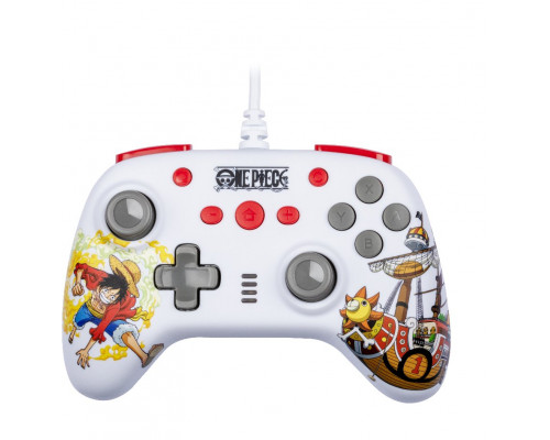 Konix One Piece Wielobarwny, White USB Gamepad Nintendo Switch, PC
