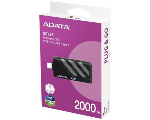 Dysk SSD External SC735 2TB U3.2C 1000/1000MB/s Grey