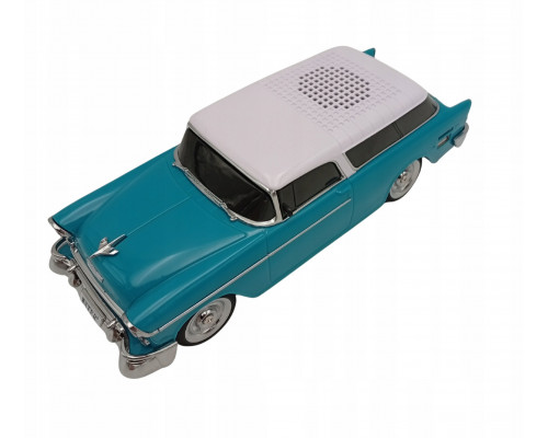 bluetooth RETRO WS-1955 ,10W,radio FM,USB, TF,wyświetlacz LED,akumulator 1500mAh,turkusowy