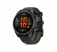 fenix 8 Pro - 47 mm  AMOLED  Sapphire  Carbon grey DLC titanium with Black/pebble grey silicone band 753759350918