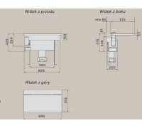 Falmec Brera 90 czarny mat 800 m3/h