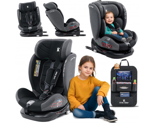 FKinderKraft FOTELIK SAMOCHODOWY obrotowy 360 czarno-szary 40-150 CM i-Size R129 ISOFIX
