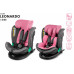 KinderKraft LEONARDO 360 Pink-Gray 40-150 CM R129 ISOFIX