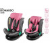KinderKraft LEONARDO 360 Pink-Gray 40-150 CM R129 ISOFIX