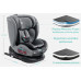 FKinderKraft FOTELIK SAMOCHODOWY obrotowy 360 szaro-black 40-150 CM R129 ISOFIX